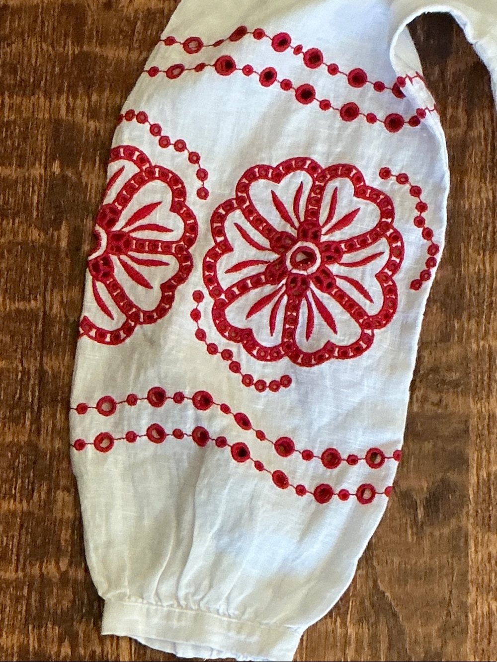 J. Crew White Linen Dress with Red Embroidery - Picture 5 of 11